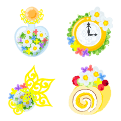 [LINE絵文字] Cute Small Flowers Emojiの画像