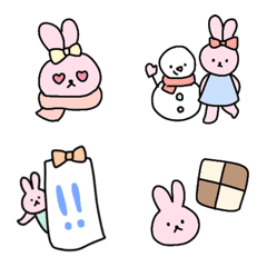 [LINE絵文字] うさぎのぬいぐるみ絵文字4の画像