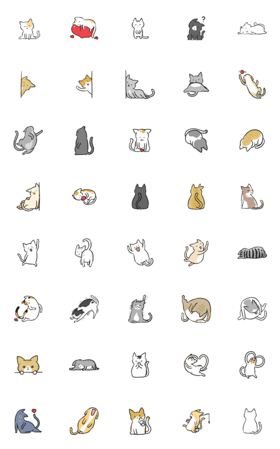 [LINE絵文字]Fun ＆ Cute Catsの画像一覧