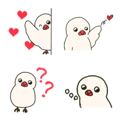[LINE絵文字] ピンクな動物絵文字～文鳥～の画像
