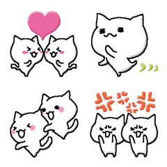 [LINE絵文字] しーろいねこの画像