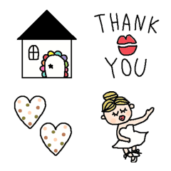 色んな絵文字セット116大人可愛いシンプルの絵文字メイン画像
