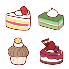 [LINE絵文字] 毎日使おう！今日のケーキ絵文字の画像