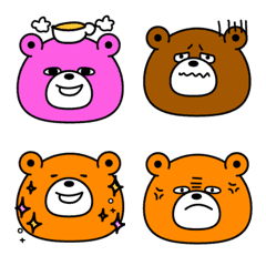 [LINE絵文字] 目が点なくま顔だけシンプルの画像