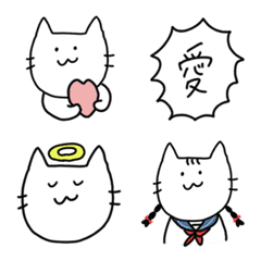 [LINE絵文字] しろねこさんのゆるかわ絵文字の画像