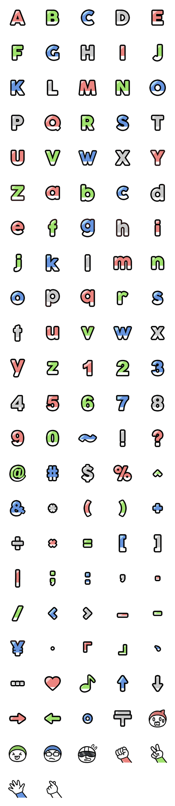 [LINE絵文字]This is How You Meet and Talk (Alphabet)の画像一覧