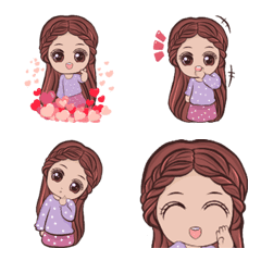 [LINE絵文字] Purple Emoji Thailandの画像