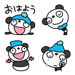 [LINE絵文字] ふんわかパンダ☆冬絵文字の画像