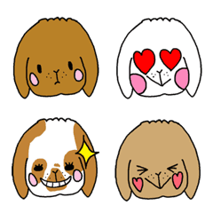 [LINE絵文字] ホーランドロップイヤーのうさちゃんの画像