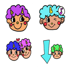 Line絵文字 カラフル ポップ 鬼さん 絵文字 23種類 1円