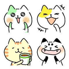 [LINE絵文字] ほんわか猫 絵文字2の画像