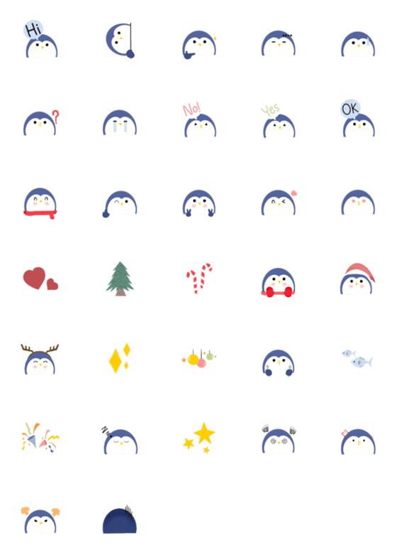 [LINE絵文字]Penguin emoji so cuteの画像一覧