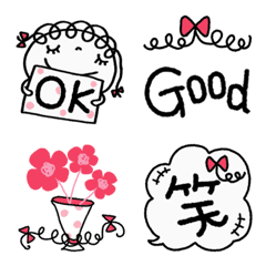 [LINE絵文字] 大人かわいい☆くるリボン絵文字の画像