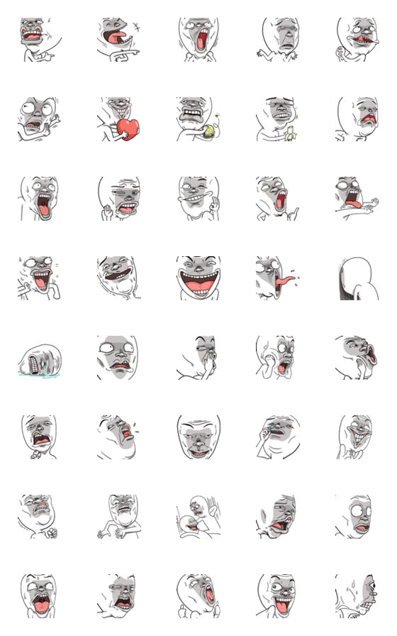 [LINE絵文字]Soft head Close up Emojiの画像一覧