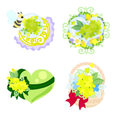 [LINE絵文字] Cute Yellow Flowers Emojiの画像