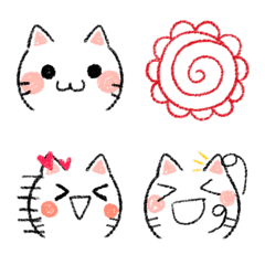 [LINE絵文字] 大人の❤色鉛筆のゆるかわ猫SNSステキ絵文字の画像