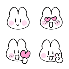 [LINE絵文字] Cute Rabbit Faceの画像