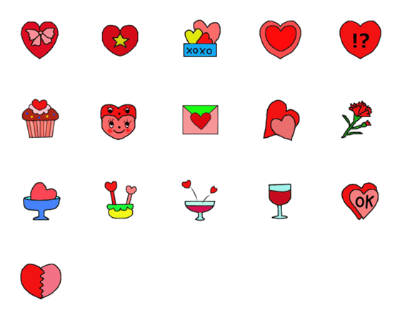 [LINE絵文字]sweet valentine Emojiの画像一覧