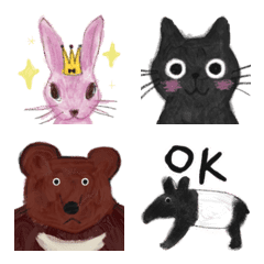 どうぶつと花とねこさんの絵文字の絵文字メイン画像