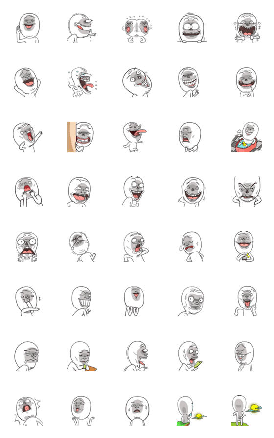 [LINE絵文字]Soft head NhaKrean Emojiの画像一覧