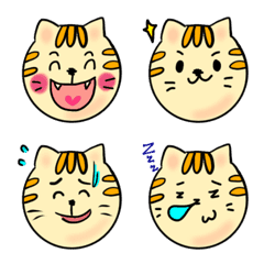 [LINE絵文字] 毎日使える！ゆる顔の茶トラねこ☆の画像