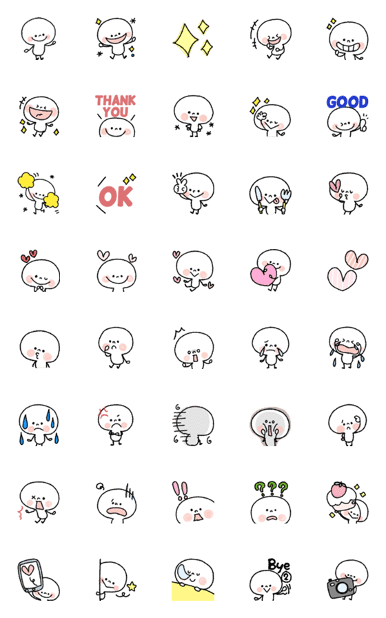 [LINE絵文字]しろもっち*の画像一覧