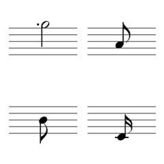 [LINE絵文字] 楽譜作成用素材④の画像