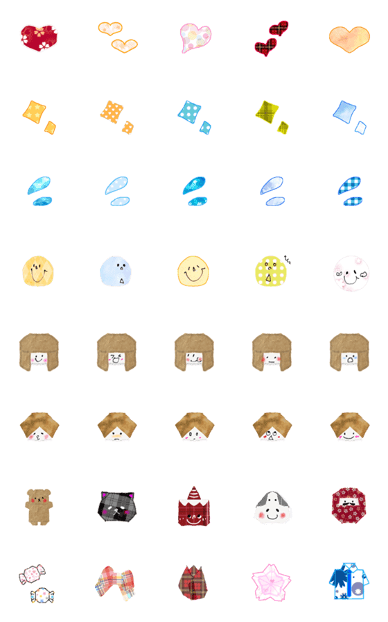 [LINE絵文字]折り紙チョキチョキ絵文字の画像一覧