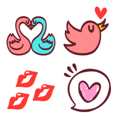 [LINE絵文字] シンプルに気持ちを伝える♡ラブラブ絵文字の画像