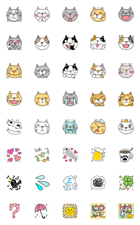 [LINE絵文字]Juns cute little catsの画像一覧