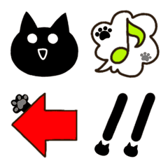 [LINE絵文字] 黒猫の記号とマークの絵文字の画像
