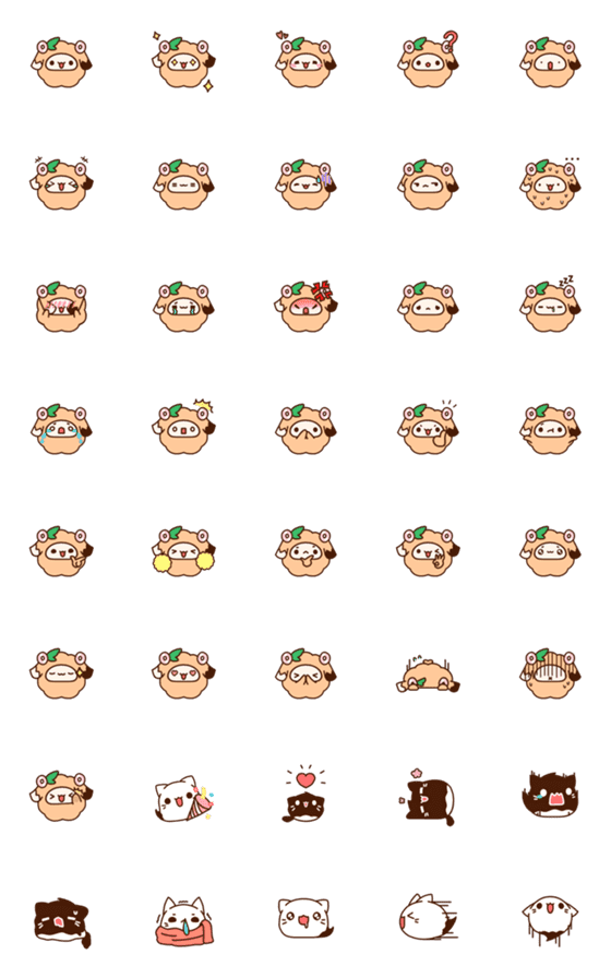 [LINE絵文字]PuffSheep Taco Emojiの画像一覧