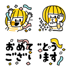 Line絵文字 Theポップボブガール 大人の感謝絵文字 40種類 1円