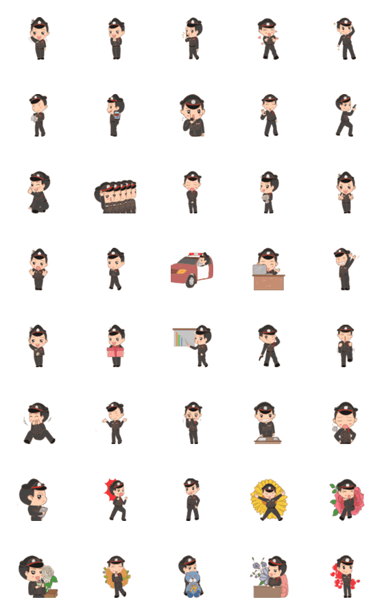 [LINE絵文字]PolicemanThailand Emojiの画像一覧