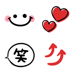 [LINE絵文字] 使いやすい！シンプル絵文字の画像