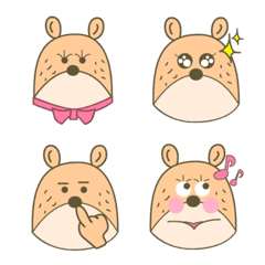 [LINE絵文字] クマみたいなネコのクウちゃんの画像