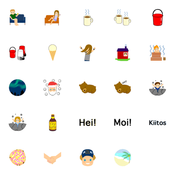 [LINE絵文字]Suomi Finland Emoji 1の画像一覧
