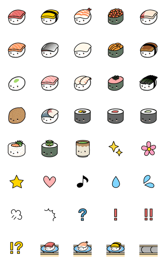 [LINE絵文字]絵文字で寿司ゆきの画像一覧