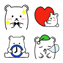 [LINE絵文字] かわいいシロクマさんの画像