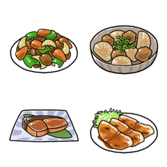 [LINE絵文字] シンプル美味しい、今日の晩ごはん！の画像