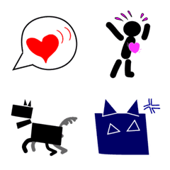 [LINE絵文字] 超シンプルだから毎日使える絵文字V1の画像