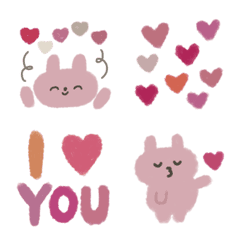 ラブリーふわふわうさぎ♡の絵文字メイン画像