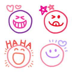 カラフル♥️ニコニコフェイスの絵文字メイン画像