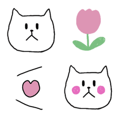 [LINE絵文字] 使いやすい☆シンプルな猫絵文字の画像