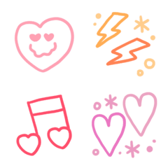 [LINE絵文字] ♥️シンプルかわいい絵文字♥️の画像