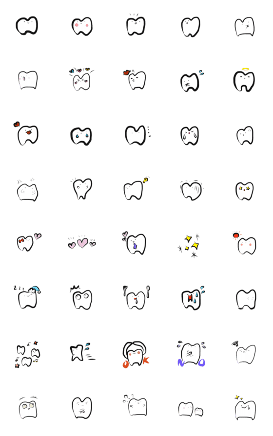 [LINE絵文字]歯の日常の画像一覧