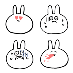 [LINE絵文字] 白ウサギの画像