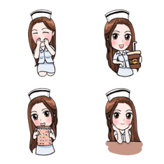 [LINE絵文字] Cute Nurse from Thailand Emojiの画像