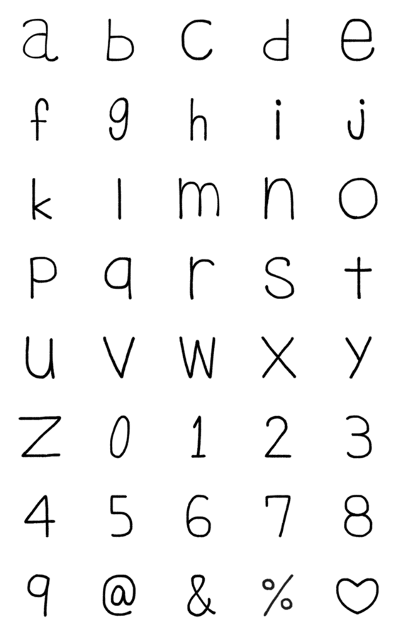Line絵文字 手書きアルファベット 40種類 1円 Line絵文字 手書きアルファベット 40種類 1円