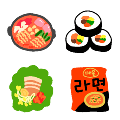 [LINE絵文字] 韓国料理絵文字の画像